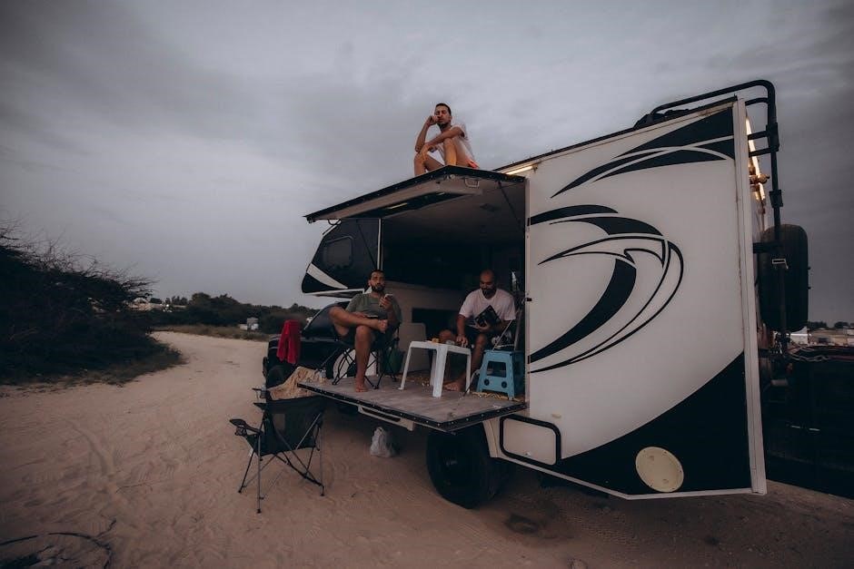 how to manually open slide out on camper